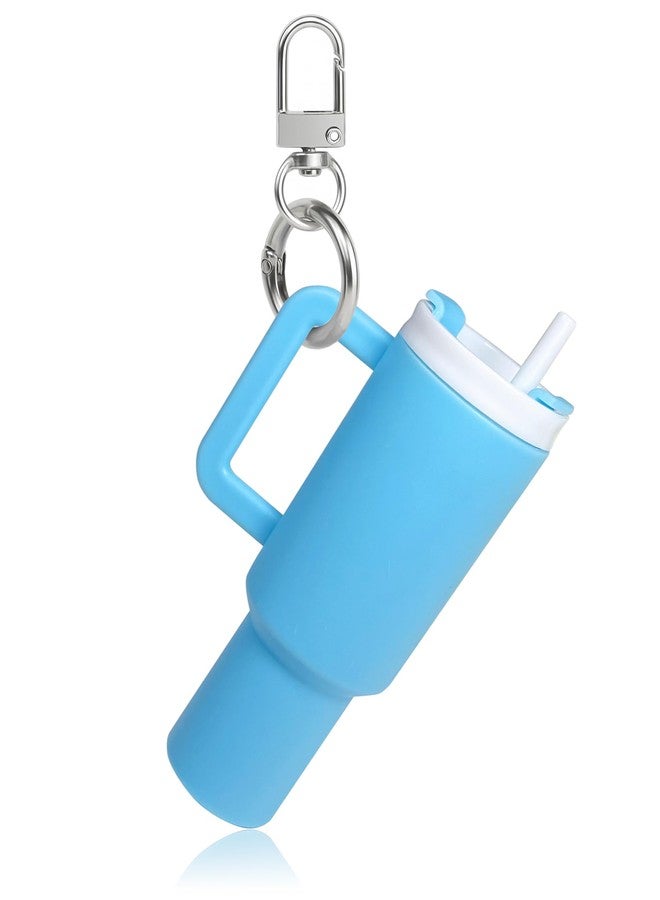 LAEKOU Mini Cup Keychain, Tumbler Keychains Chapstick Holder for School Bag Lip Balm, Cute Key Chain Accessories - Image 1